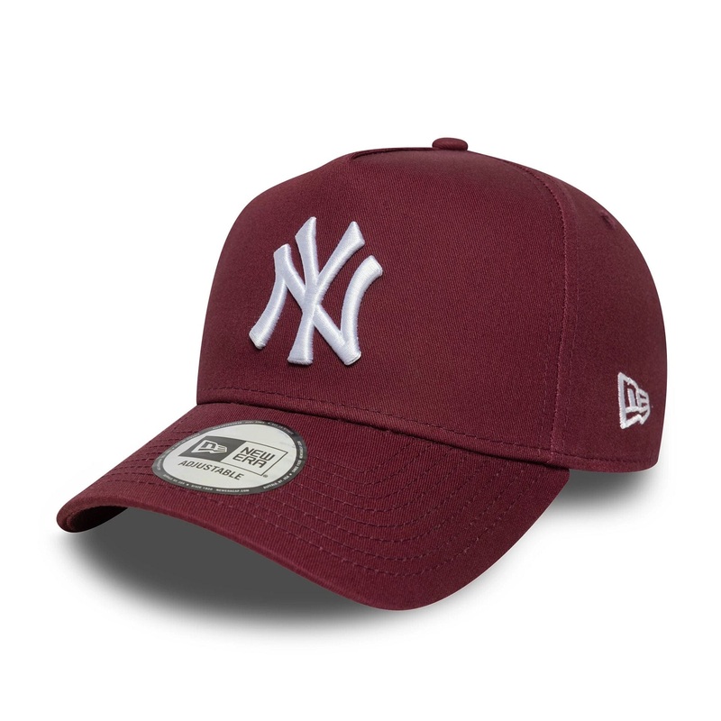 New York Yankees MLB League Essential Dark Red 9FORTY E-Frame Adjustable Cap OSFM