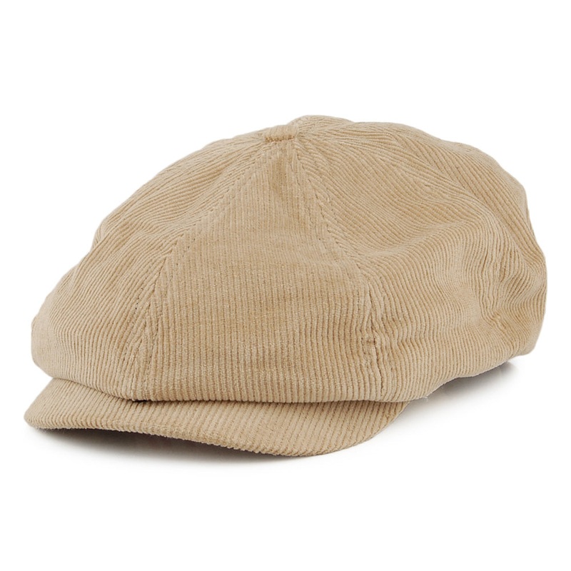 Brixton Hats Brood Corduroy Adjustable Newsboy Cap – Beige Adjustable