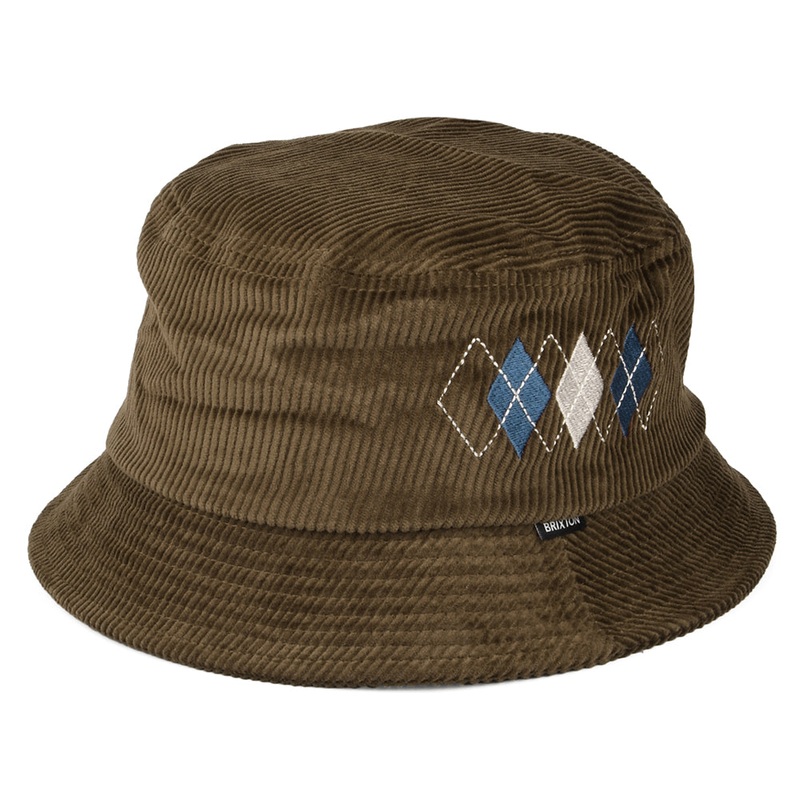 Brixton Hats Gramercy Packable Corduroy Bucket Hat – Brown Small/Medium