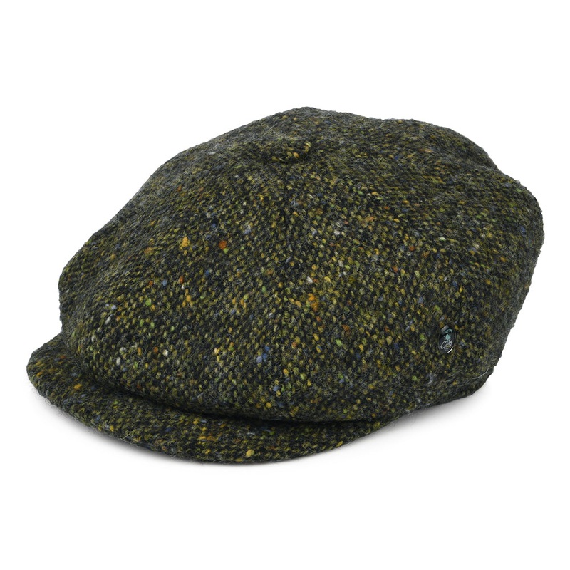 City Sport Donegal Tweed Marl Deep Fit Newsboy Cap – Forest-Multi S