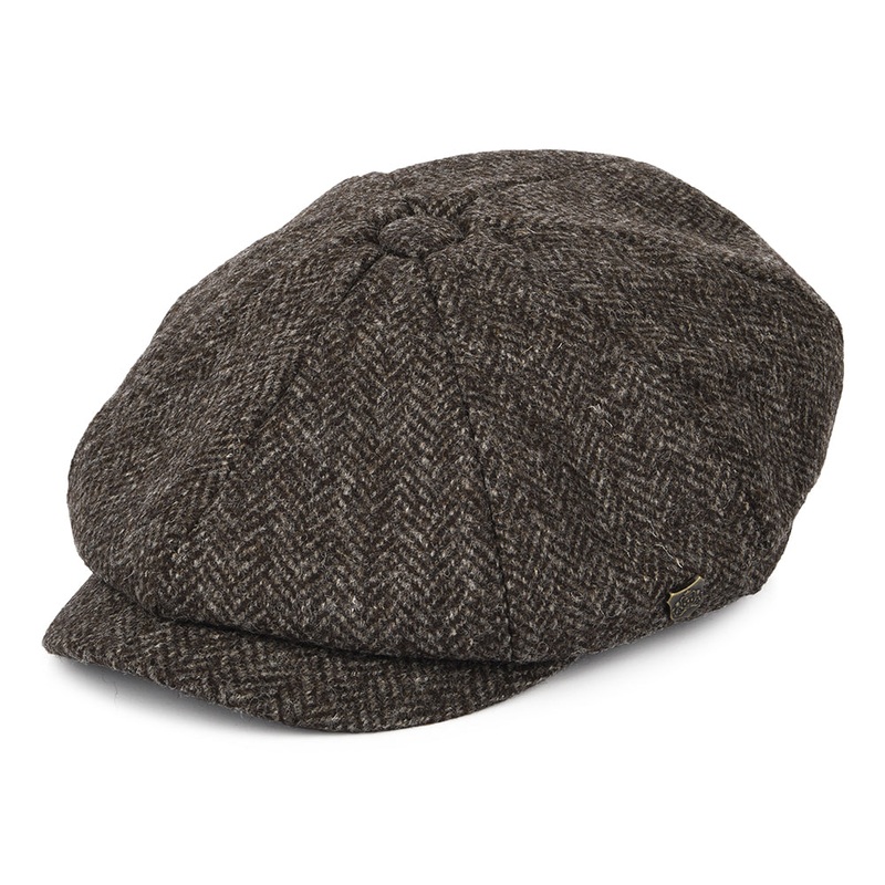 Failsworth Hats Rothbury British Wool Newsboy Cap – Dark Brown 55