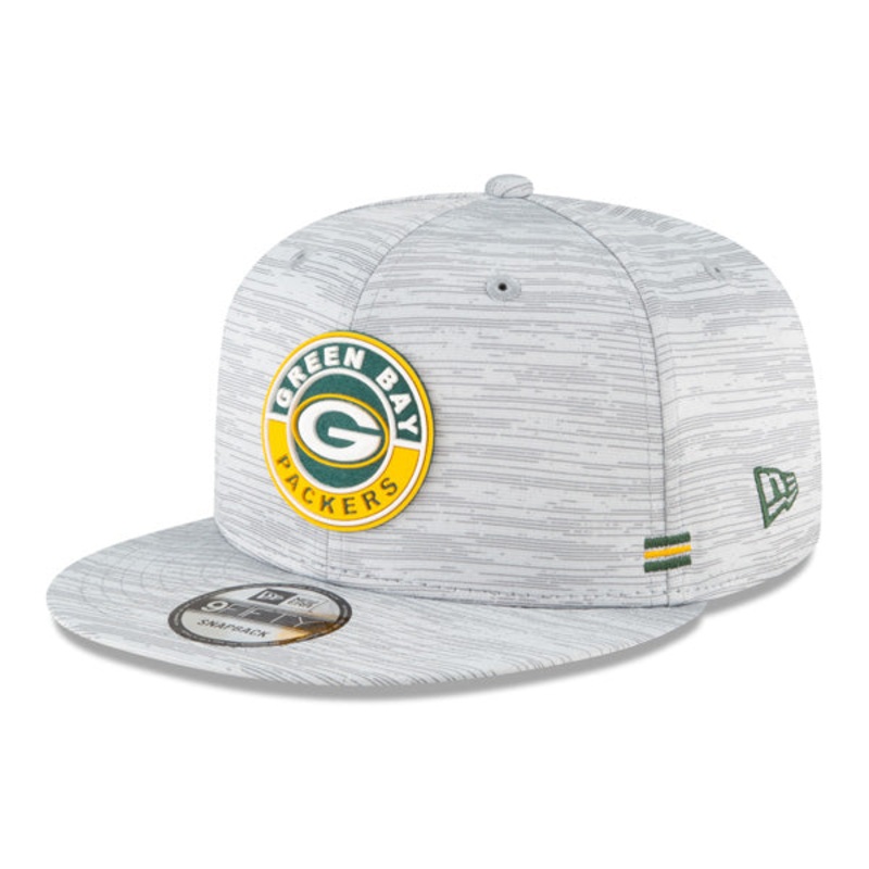 Green Bay Packers New Era 2020 NFL Sideline Official 9FIFTY Snapback Hat – Gray