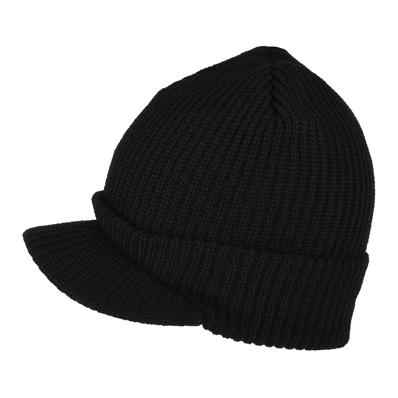 HUF One Star Peaked Beanie Hat – Black 1-Size