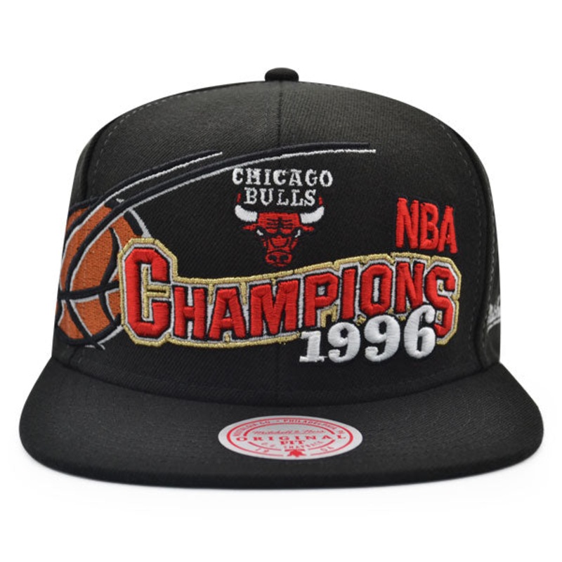 Jordan Days HWC Exclusive Mitchell & Ness Chicago Bulls 1996 NBA Champions Locker Room WAVE Snapback Hat – Black