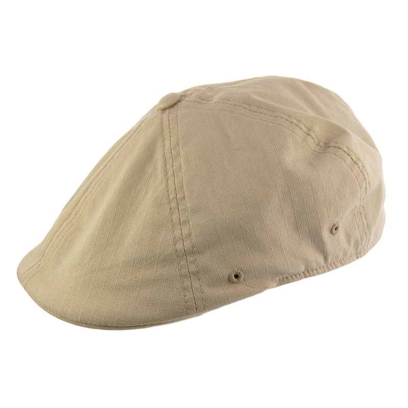 Kangol Ripstop Flexfit 504 Newsboy Cap – Beige Small/Medium