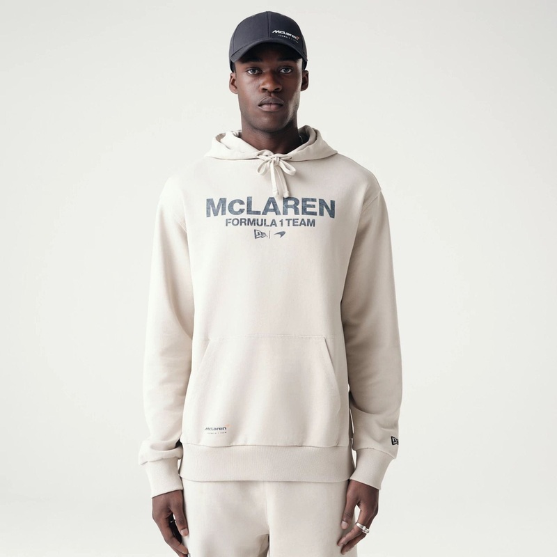 McLaren Racing Washed Pack Cream Oversized Hoodie XS