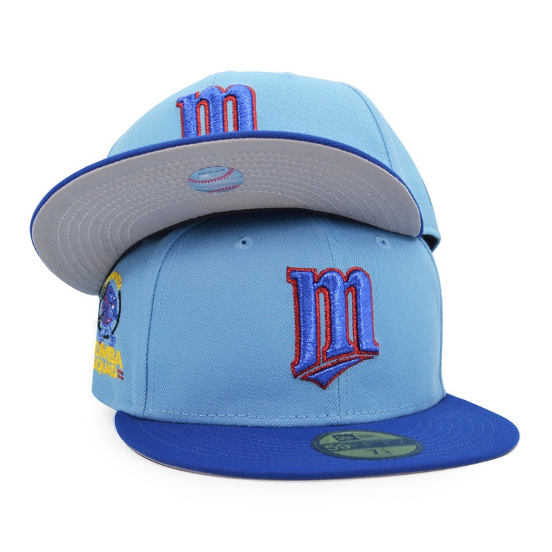 Minnesota Twins BOMBA SQUAD Exclusive New Era 59Fifty Fitted Hat – Sky/Light Royal 6 7/8