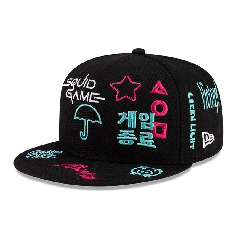 Netflix Squid Game Scribble Black 59FIFTY Fitted Cap 6 7/8