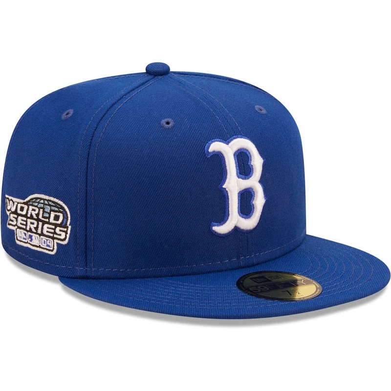 New Era Boston Red Sox Royal 2004 World Series Sky Blue Undervisor 59FIFTY Fitted Hat