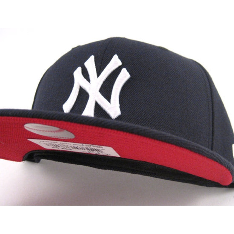 New York Yankees New Era 59Fifty Fitted Hats (NAVY RED UNDER BRIM) 7