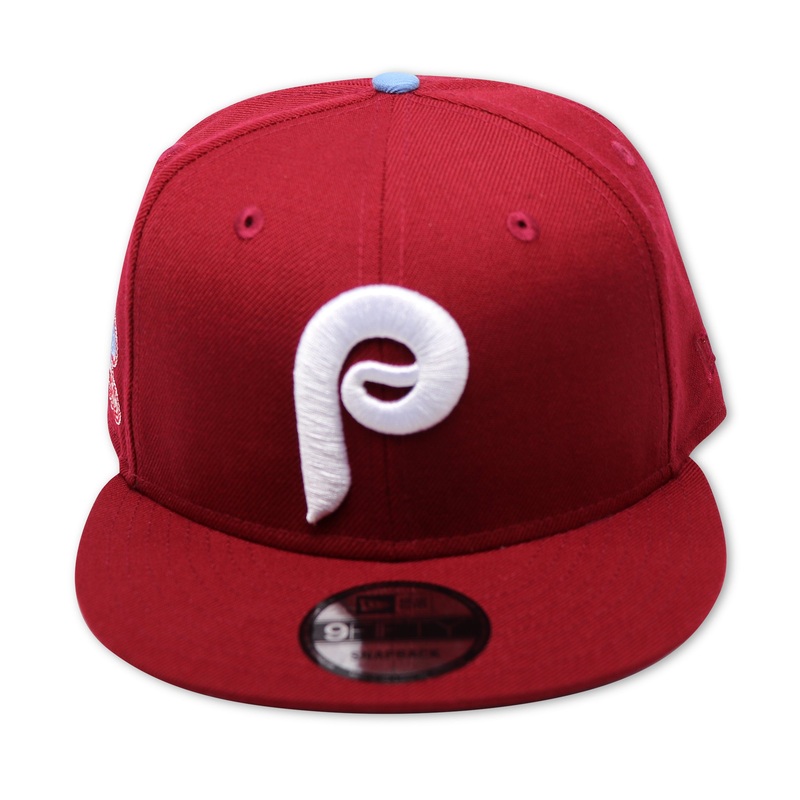 PHILADELPHIA PHILLIES (1980 WORLD SERIES) NEW ERA 9FIFTY SNAPBACK (SKY BLUE UNDER VSOR)