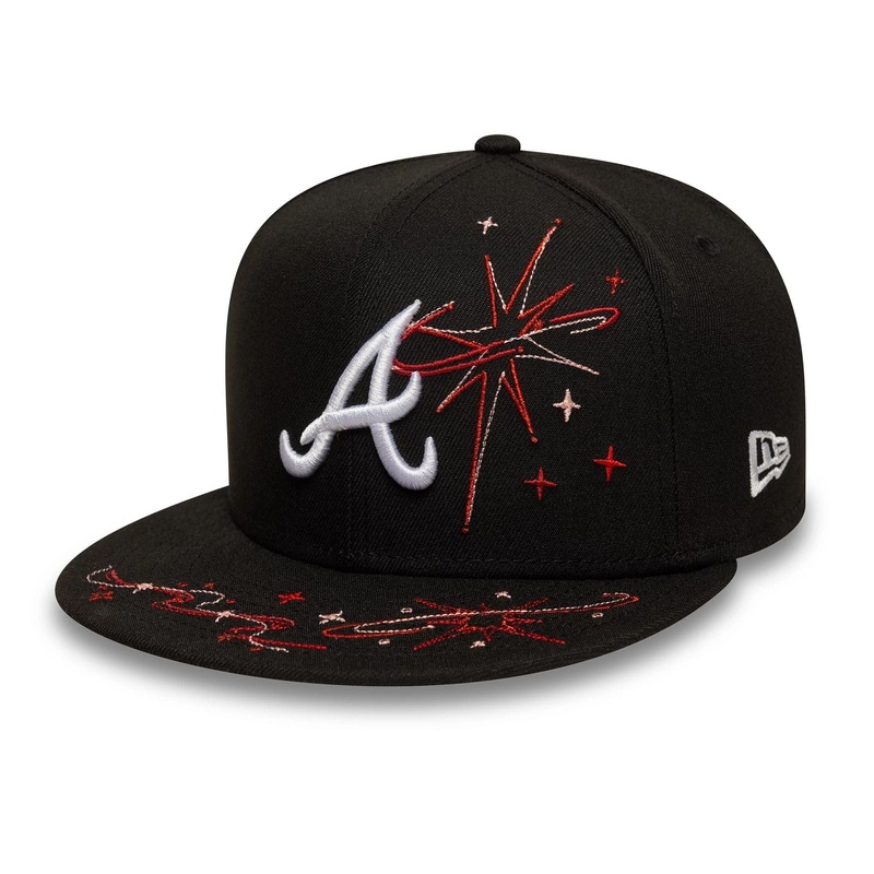 Atlanta Braves MLB Zodiac Black 59FIFTY Fitted Cap 6 7/8