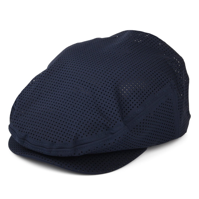 Brixton Hats Hooligan X Perforated Flat Cap – Washed Navy Small-56cm