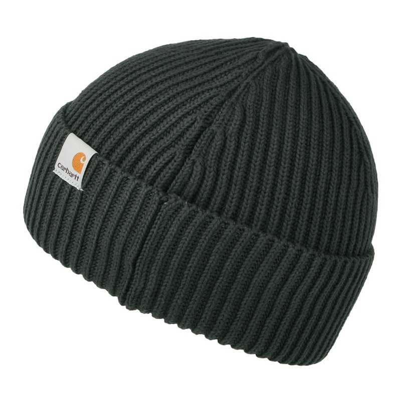 Carhartt WIP Hats Burbank Organic Cotton Fisherman Beanie Hat – Charcoal 1-Size