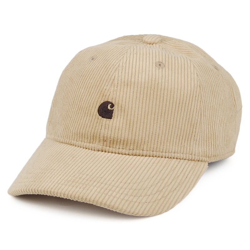 Carhartt WIP Hats Harlem Corduroy Baseball Cap – Khaki Adjustable