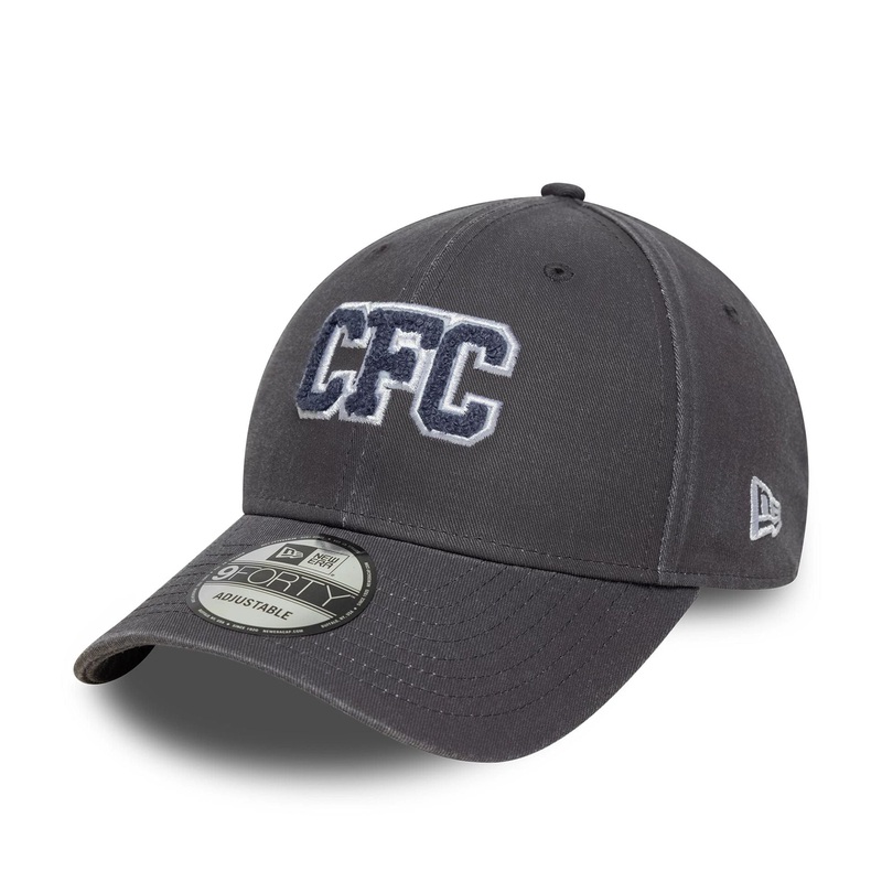 Chelsea FC Lion Crest Collegiate Dark Grey 9FORTY M-Crown Adjustable Cap OSFM
