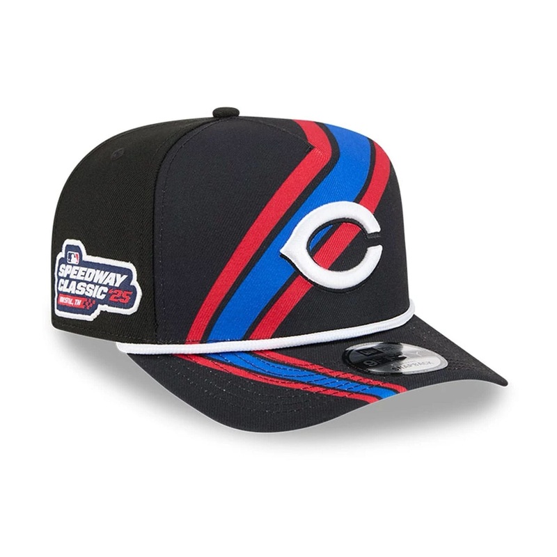 Cincinnati Reds MLB Bristol 2025 Black 9FIFTY A-Frame Snapback Adjustable Cap OSFM