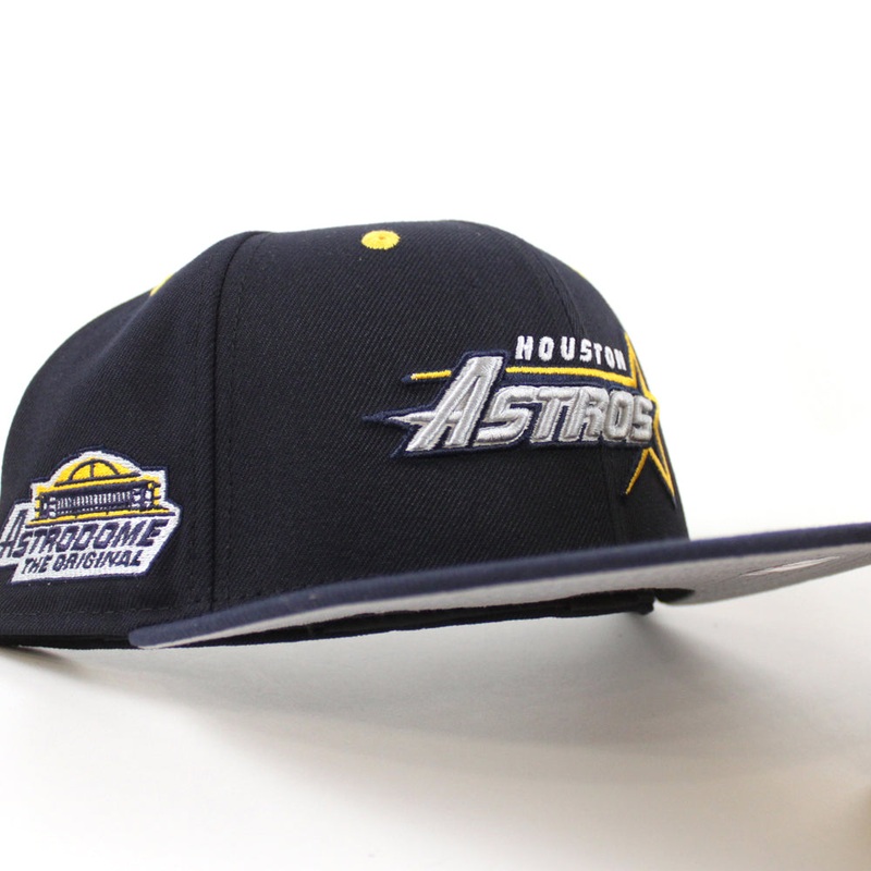 Houston Astros Astro Dome New Era 59Fifty Fitted Hat (Navy Gray Under Brim) 7