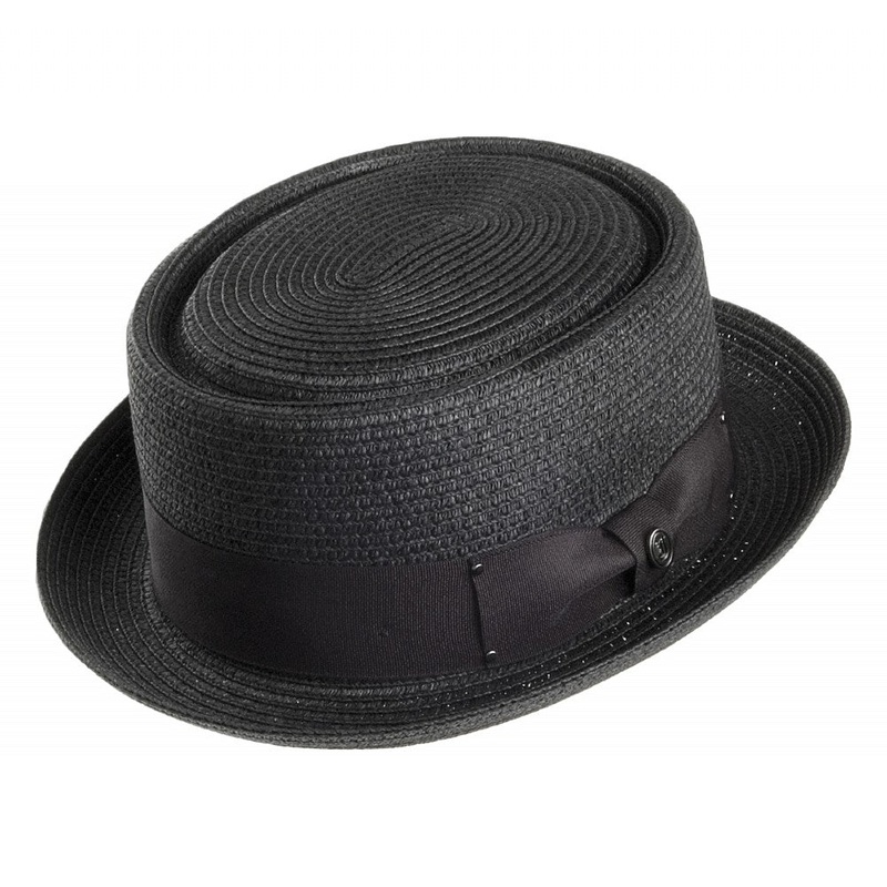 Jaxon & James Toyo Braided Pork Pie Hat Black Wholesale Pack Prepack