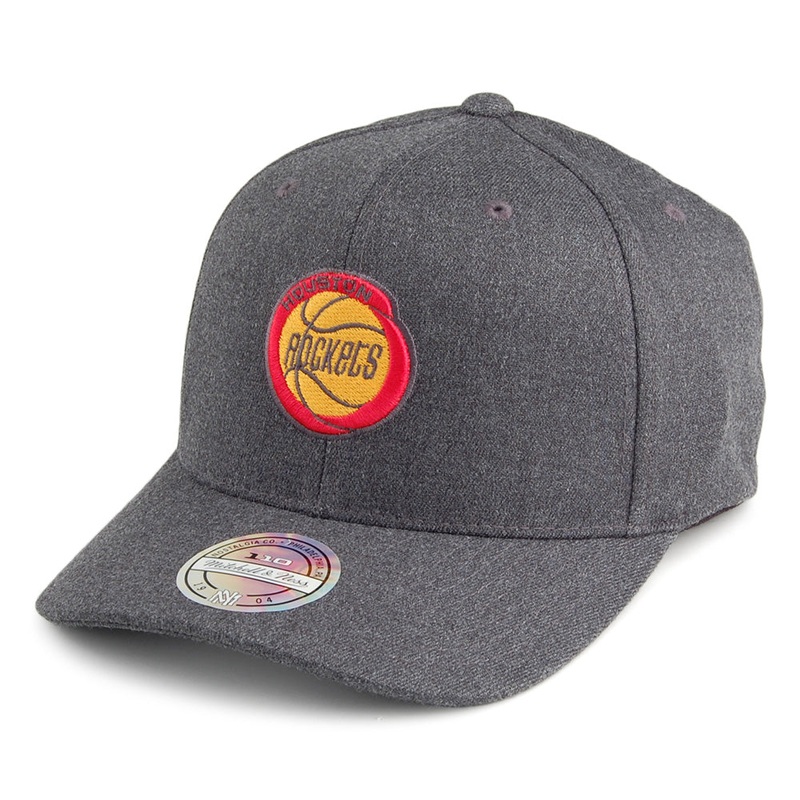 Mitchell & Ness Houston Rockets Baseball Cap – Decon – Grey Adjustable