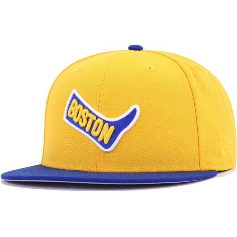 New Era Boston Red Sox A’s Gold Light Royal Blue 59FIFTY Fitted Hat