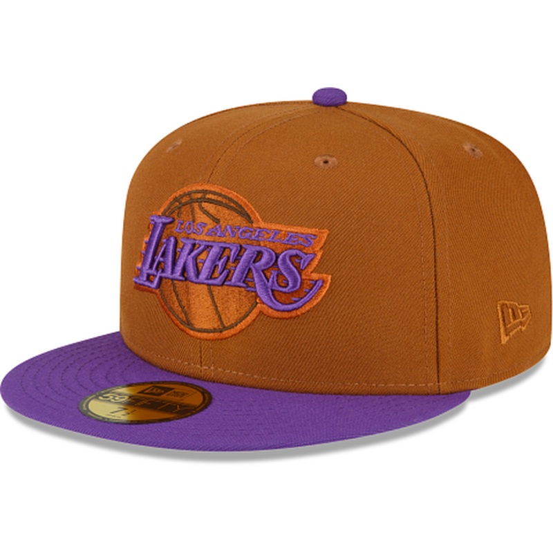 New Era Los Angeles Lakers Toasted Peanut 2022 59FIFTY Fitted Hat