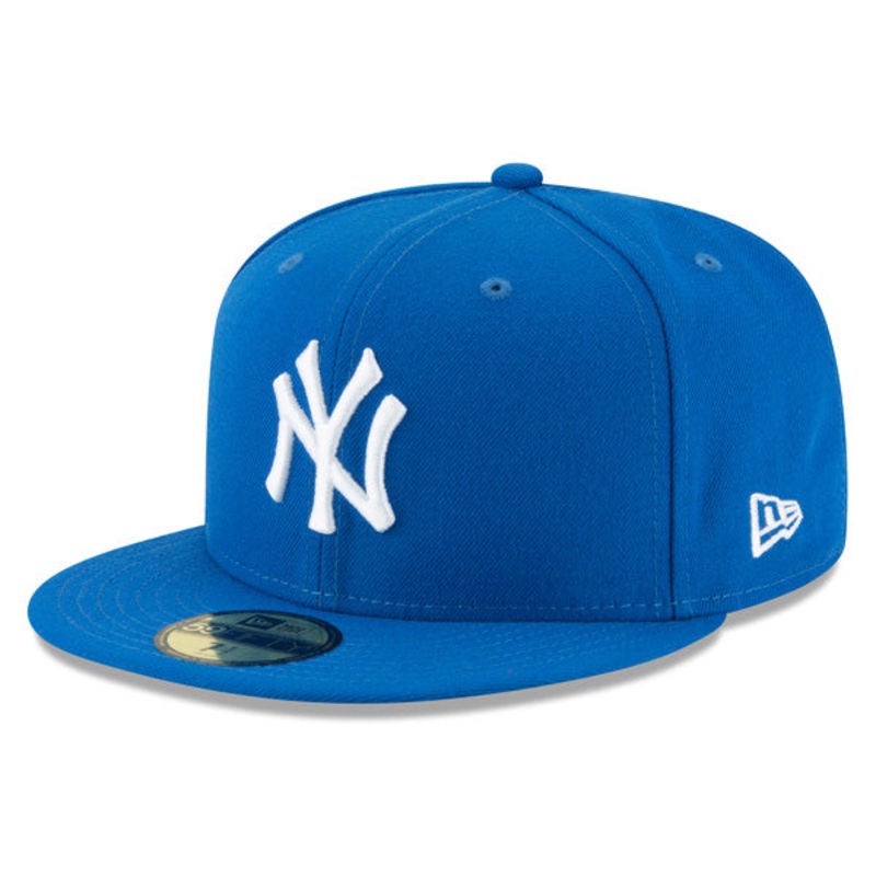 New York Yankees New Era BLUE AZURE 59FIFTY Fitted MLB Hat  Blue 7 1/8