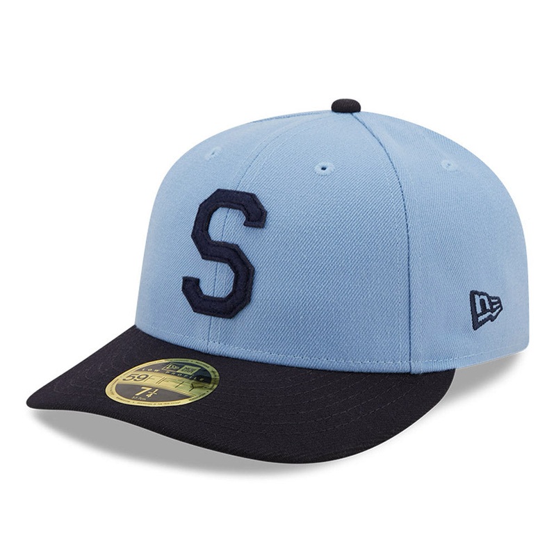 Seattle Pilots 59FIFTY Low Profile Cooperstown Blue Cap 7