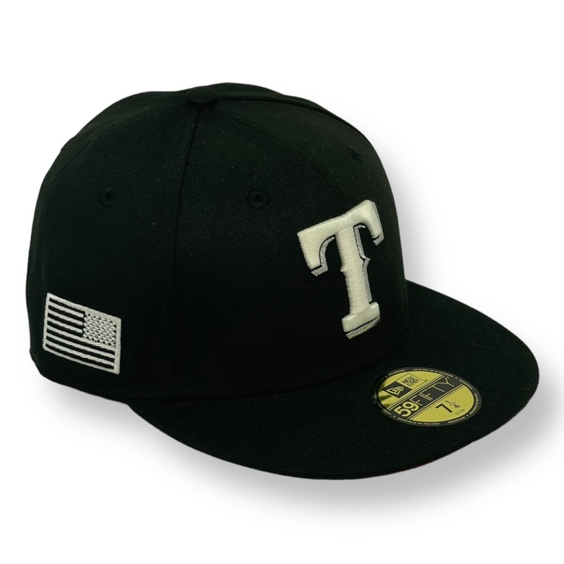TEXAS RANGERS (911 FLAG) NEW ERA 59FIFTY FITTED (GLOW IN THE DARK) (RED UNDER VISOR) 67/8