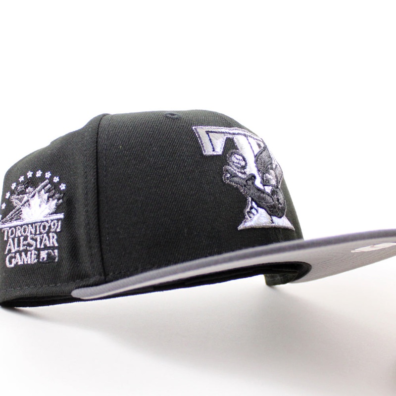 Toronto Blue Jays 1991 All Star Game New Era 59Fifty Fitted Hat (Black Graphite Gray Under Brim) 6 7/8