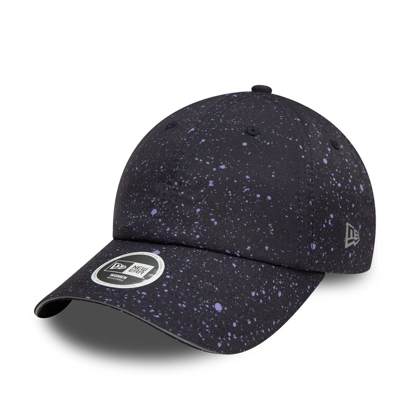Womens New Era All Over Print Black Open Back Adjustable Cap OSFM