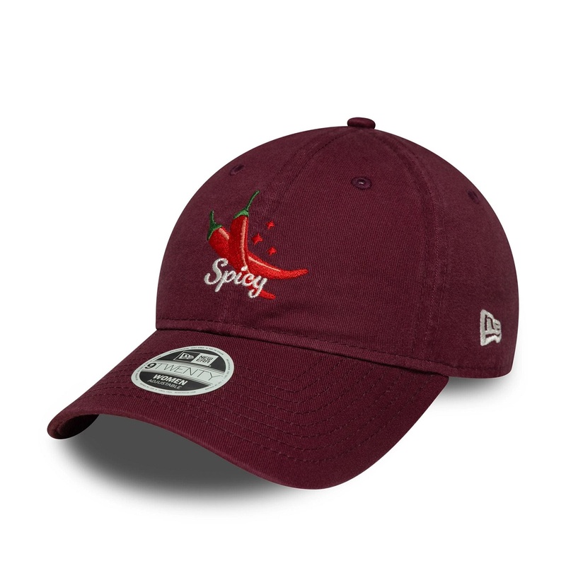 Womens New Era Phrase Dark Red 9TWENTY Adjustable Cap OSFM