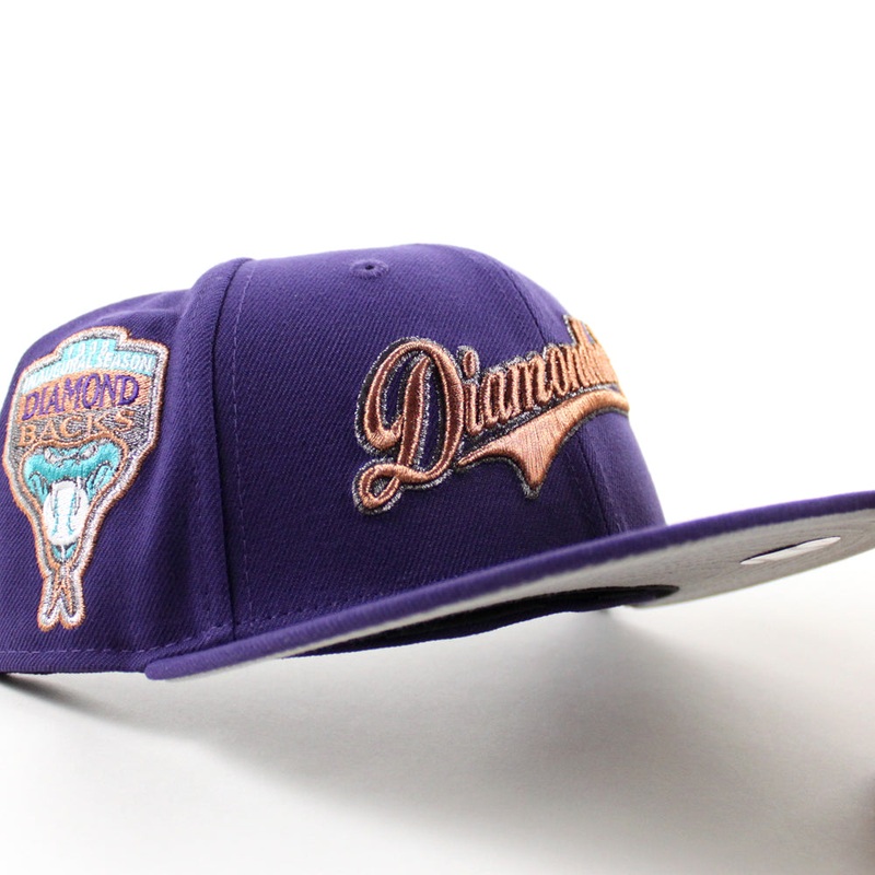 Arizona Diamondbacks 1998 Inaugural Season New Era 59Fifty Fitted Hat (Purple Gray Under Brim) 7