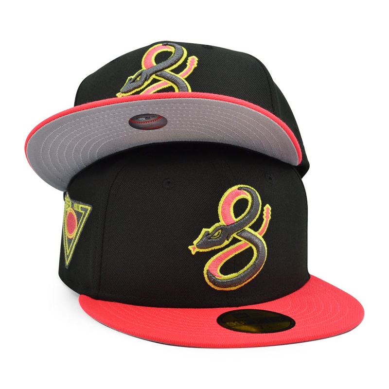 Arizona Diamondbacks SERPIENTES Exclusive New Era 59Fifty Fitted Hat – Black/Lava Red 6 7/8