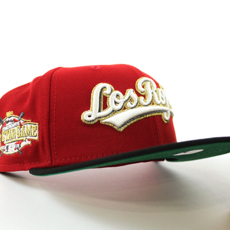 Cincinnati Reds Los Rojos 2015 All Star Game New Era 59Fifty Fitted Hat (Scarlet Red Black Green Under Brim) 7