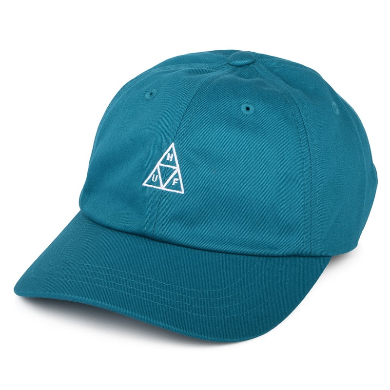 HUF Mini Triple Triangle Curved Visor Baseball Cap – Teal Adjustable