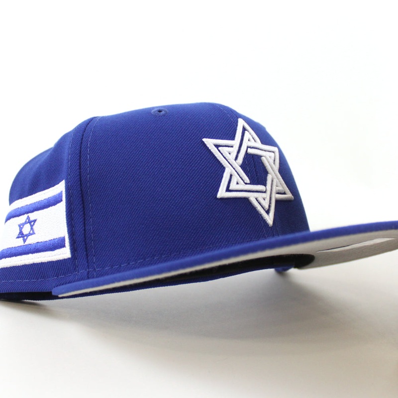 Israel 2023 World Baseball Classic (WBC) New Era 59Fifty Fitted Hat (Blue Gray Under Brim) 7