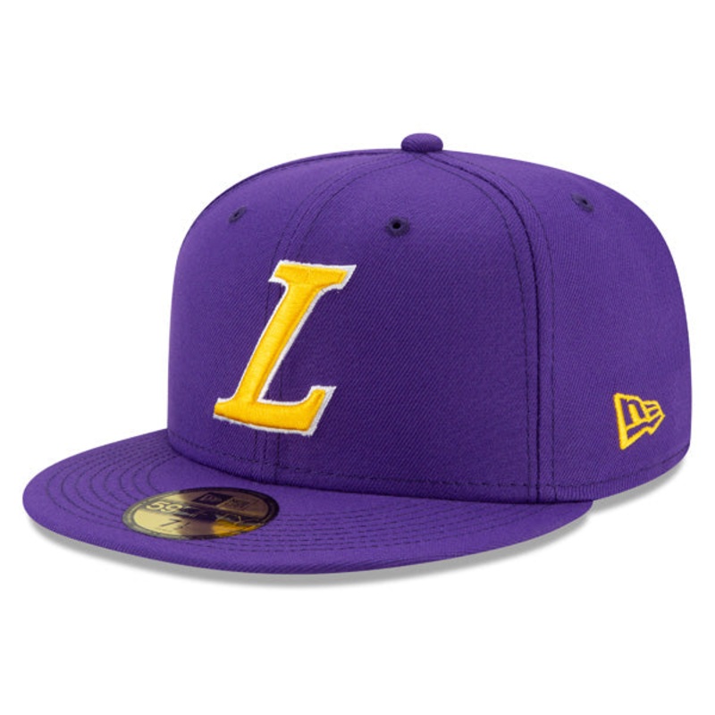 Los Angeles Lakers New Era LIGATURE 59FIFTY Fitted NBA Hat – Purple 6 7/8