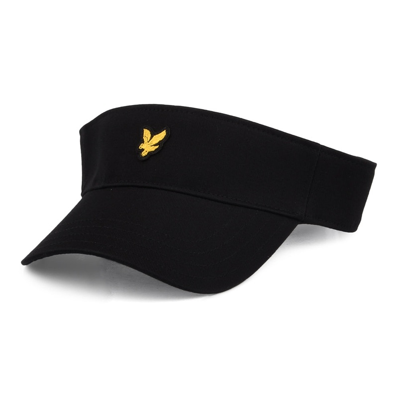Lyle & Scott Hats Organic Cotton Sun Visor – Black Adjustable