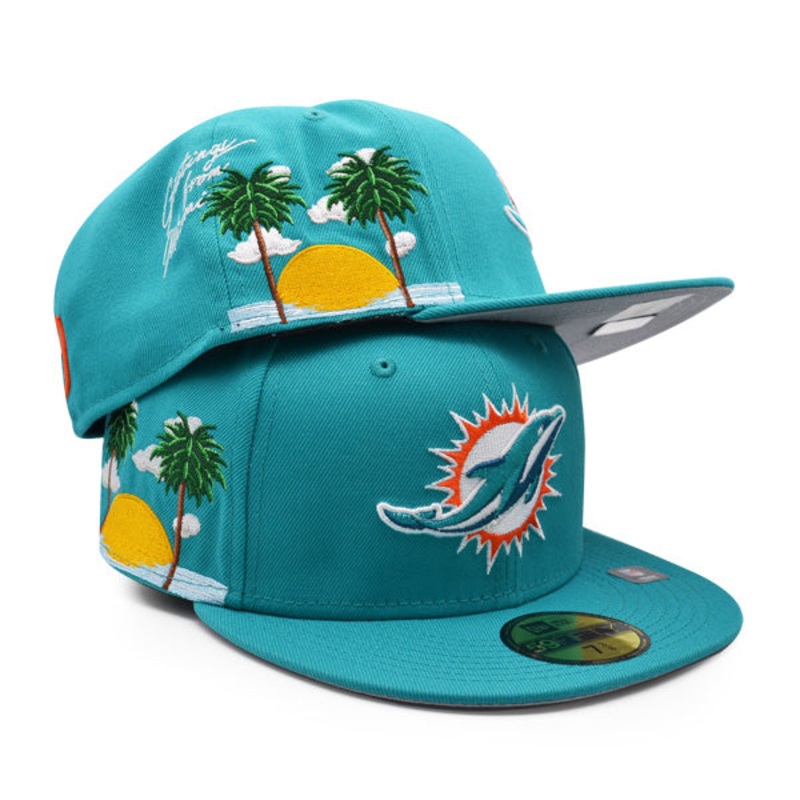 Miami Dolphins New Era Exclusive CLOUD ICON 59Fifty Fitted Hat – Aqua 6 7/8