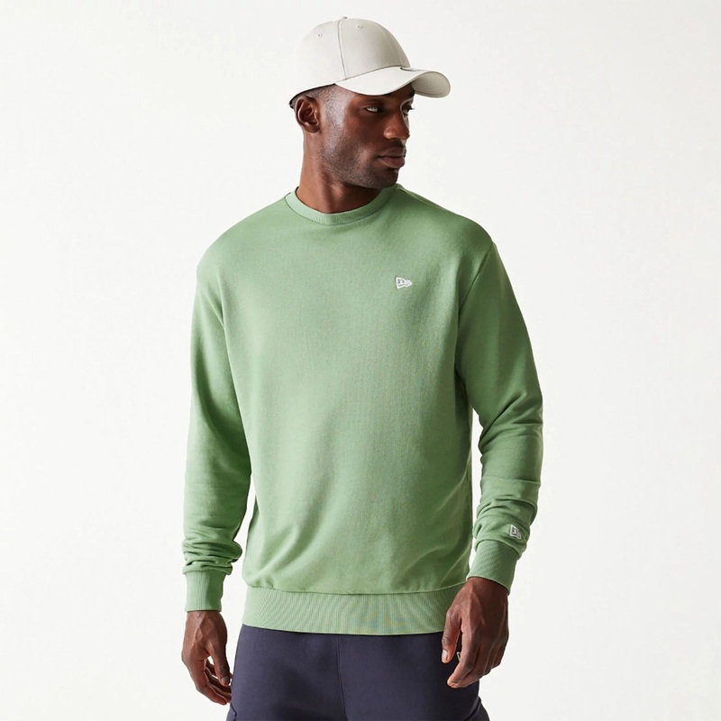 New Era Essential Pastel Green Oversized Crewneck Sweater XS