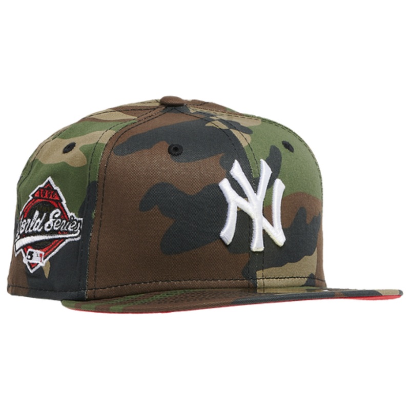 New Era New York Yankees Camouflage 1996 World Series Red Undervisor 59FIFTY Fitted Hat