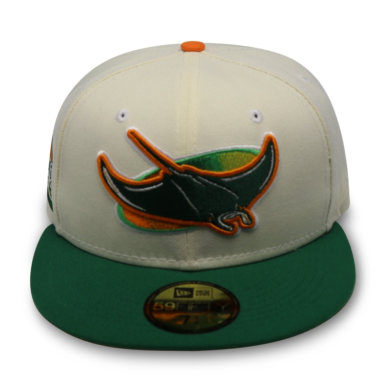 TAMPA BAY DEVIL RAYS “TROPICANA FIELD” NEW ERA 59FIFTY FITTED (ORANGE UNDER VISOR) 67/8