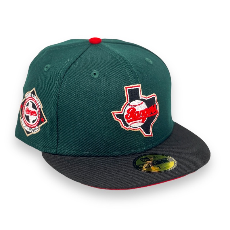 TEXAS RANGERS (DK-GREEN)(TR BB CLUB) NEW ERA 59FIFTY FITTED (RED UNDER VISOR) 67/8