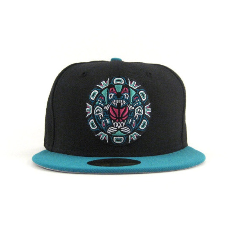 Vancouver Grizzlies 59FIFTY New Era Fitted Hats (BLACK AQUA GRAY UNDER BRIM) 7