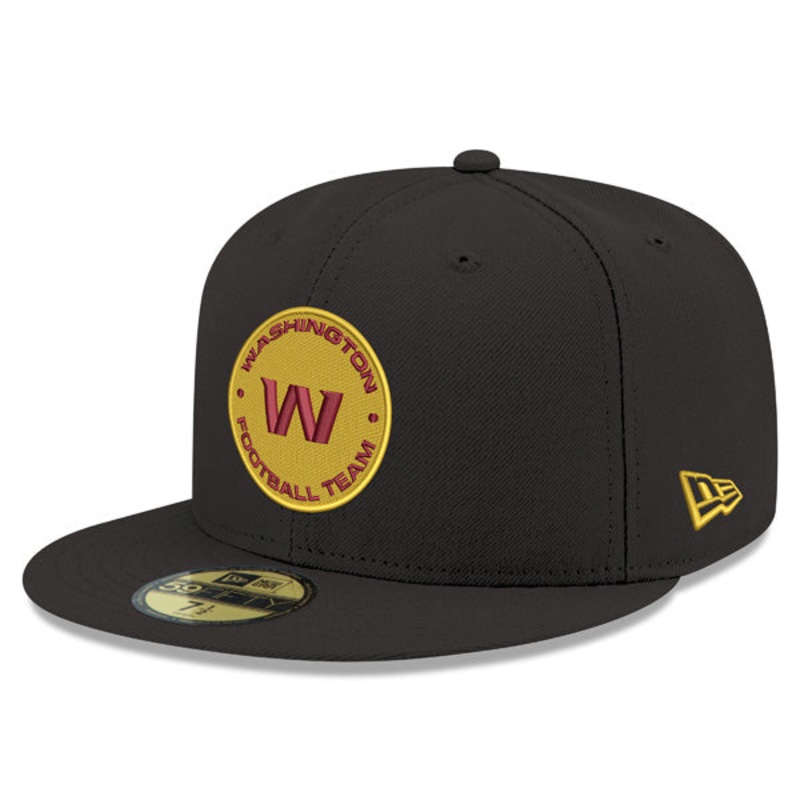 Washington Football Team New Era Primary Logo 59Fifty Fitted Hat – Black/Yellow/Maroon 7