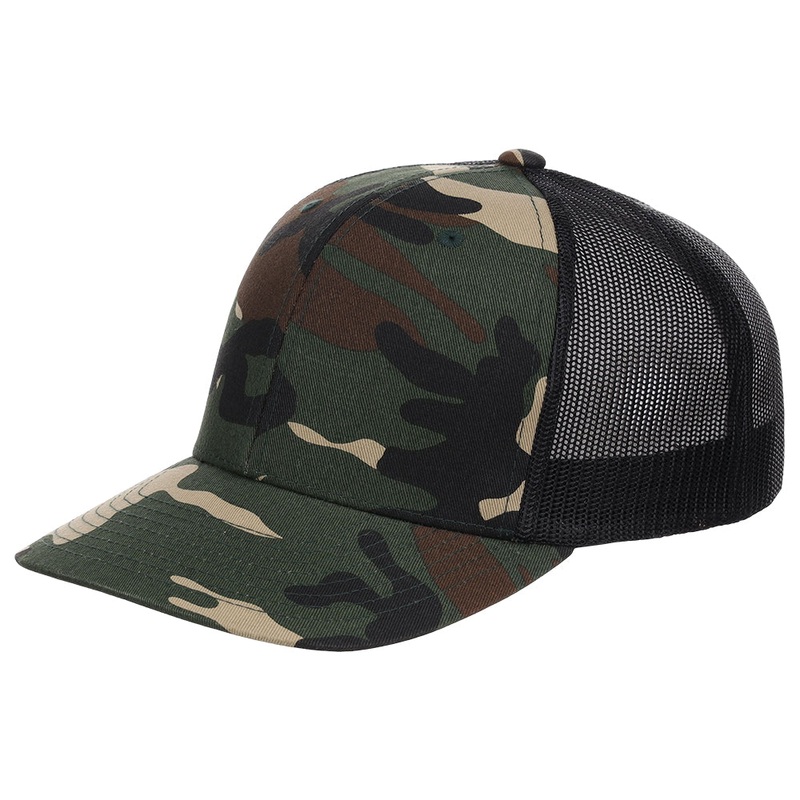 YP Classics Fan Trucker – Woodland Camo/Black Adjustable