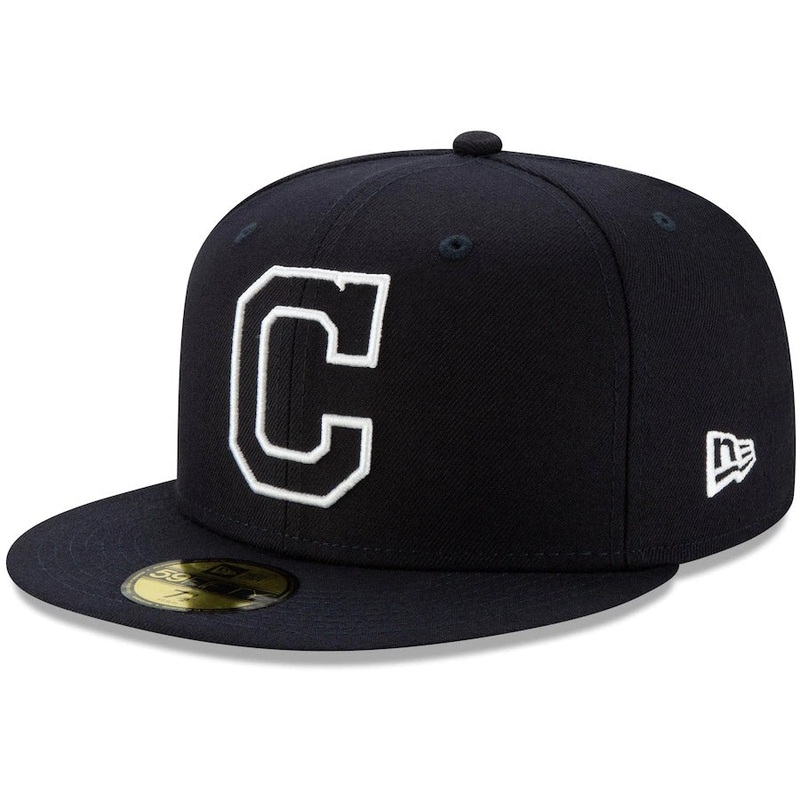 New Era Cleveland Indians Navy Logo Elements 59FIFTY Fitted Hat