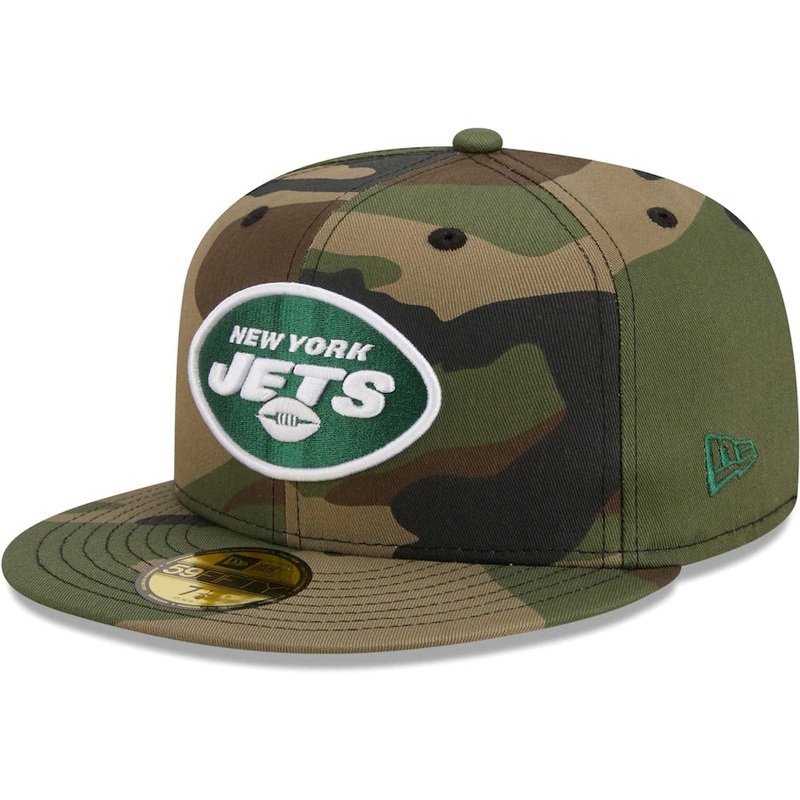 New Era New York Jets Camo Woodland 59FIFTY Fitted Hat