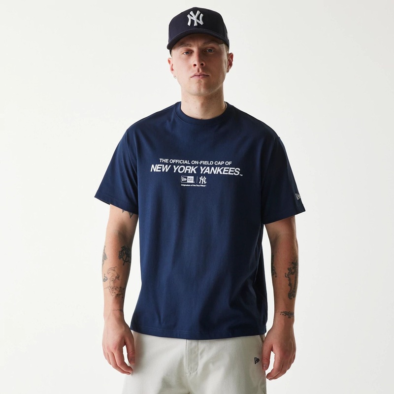 New York Yankees MLB Uncle Sam Navy T-Shirt XS